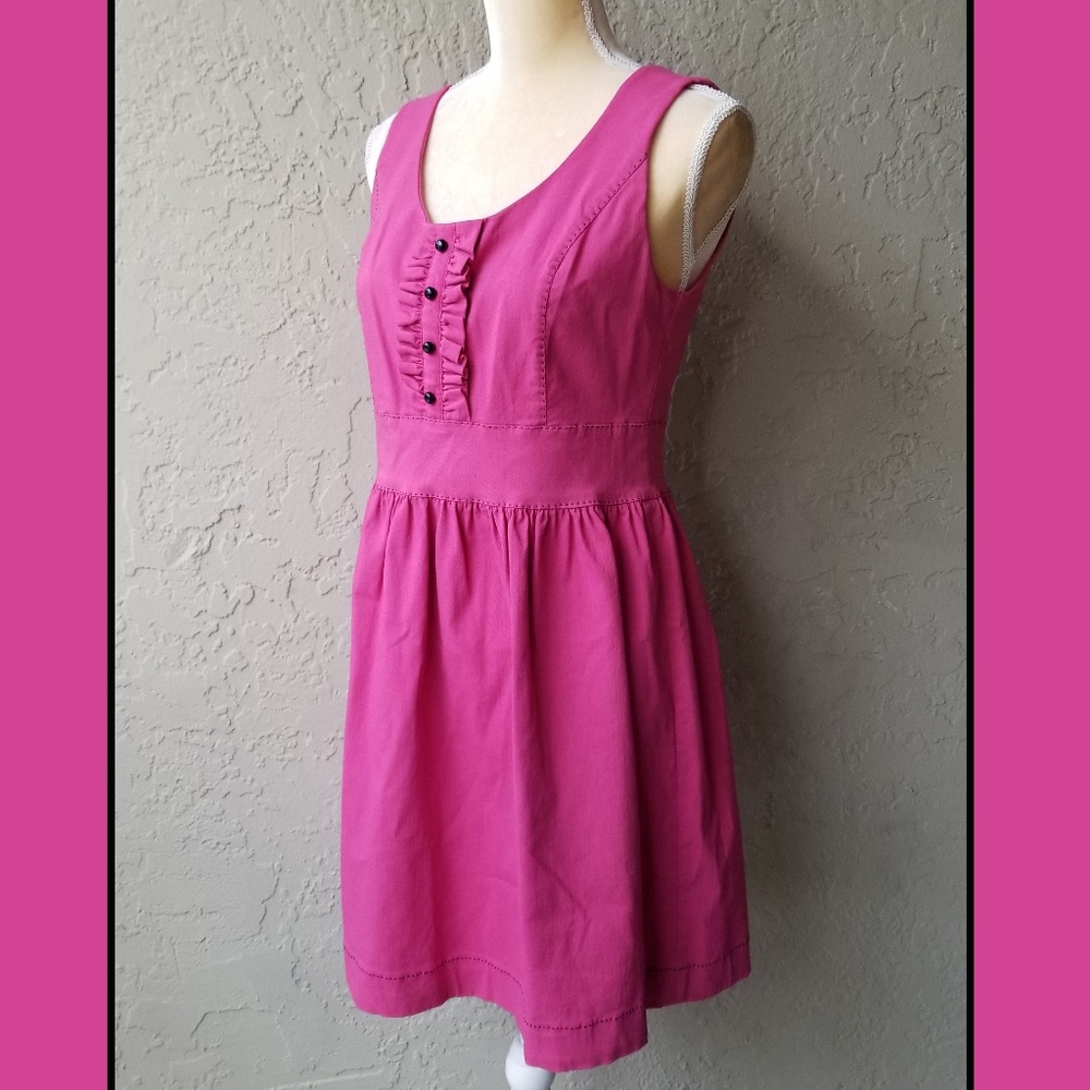 Kensie Pink Dress ruffles sleeveless
